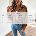 thumbnail image 2 of cocolona Cropped Jackets for Women Lapel Button Down Trendy Tops Casual Long Sleeve Fall Short Outerwear, 2 of 7