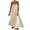 -B-Beige181, variant on FINALGANG New Dress For Women Solid Color Patchwork Square Collar Sleeveless Long Dresses Loose Fit Strap Flowy Sundress Design Durable Soft Fabric