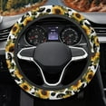 thumbnail image 3 of Yuyamidu Cow Print Steering Wheel Cover Sunflower Flannel Cover for Steering Wheel Warm Auto Wheel Protector Accessories for Sedan Anti-Slip Steering Wheel Case, 3 of 7