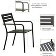 thumbnail image 4 of TOTAL Outdoor  4-Pieces Dining Chairs, Outdoor Patio Heavy Metal Chairs Set of 4, Sturdy Chairs with Ergonomic Armrest, Patio Furniture Chairs Set for Backyard Lawn Patio, Support to 350 LBS, Black, 4 of 7
