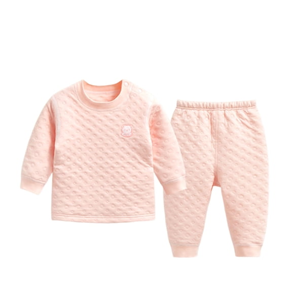 HXWCHs Toddler Baby Boy Fall Winter Outfits Long Sleeve Sweatshirt Pullover Pants 2Pcs Clothes Sets Size: 0-3 Months Pink