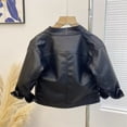 thumbnail image 4 of MXIEZI 1-14T Kids Toddler Boys Fall Spring Leather Coat Jacket Baby Zip up Casual Outerwear, 4 of 8