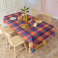 thumbnail image 3 of Multi Color Checkerboard Checkered Pattern Rectangle Tablecloth 60"x120",Waterproof Polyester Rectangle Table Cloth, Wipeable Spillproof Polyester Tablecloth for Dining, Camping, Indoor and Outdoor, 3 of 6