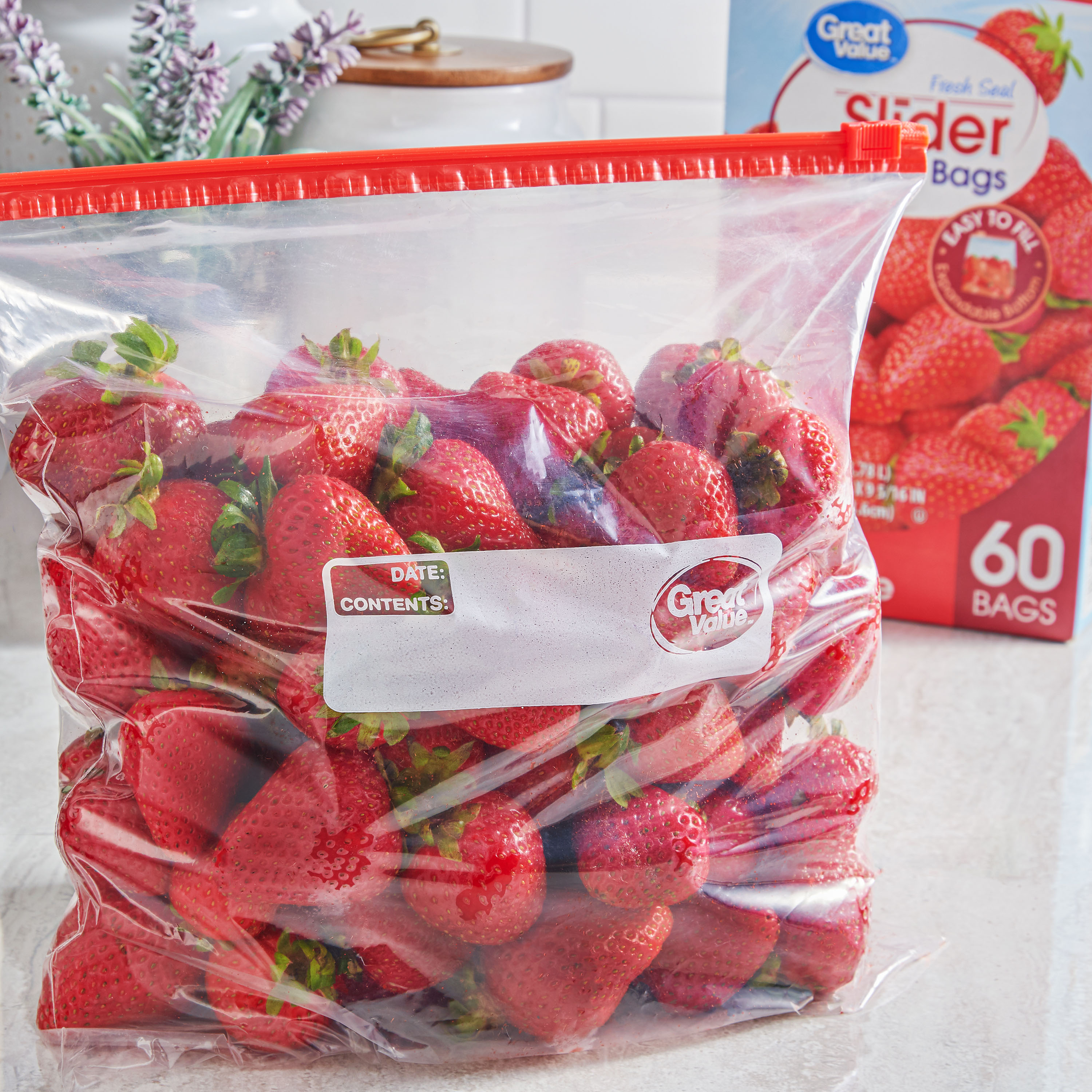 Great Value Fresh Seal Slider Zipper Bags, Gallon Storage, 60 Count - image 5 of 8
