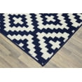 thumbnail image 2 of Garland Rug Southwest Polypropylene Indigo/Ivory Indoor Area Rug, 5' x 7', 2 of 5