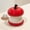 red, variant on Ceramic Apple Design Ashtray with Funny Face Character, Apple Core Ceramic Toothpick Holder with Lid for office decoration ornaments with lid, personalized household items