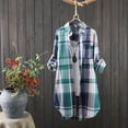 thumbnail image 5 of Abstract Print Flannel Shirt Jacket, Lightweight Open Front Cardigan with Non-Positional Pattern & Versatile Layering Potential,Green L, 5 of 5