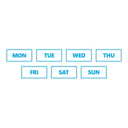 

Days of The Week Magnets by DCM Solutions (Cyan Inverted)