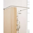 thumbnail image 6 of U Shaped Shower Curtain Rod Brushed Nickel [Both Sides: 23.6-52 Middle: 31-47] Adjustable U Shape Outdoor Shower Rod Corner Curtain Pole for Bathroom with 12 Hooks Ceiling port, 6 of 9