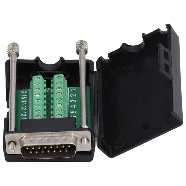 Placa de conexión de pines, conector sin soldadura DB15 Adaptador de placa de conexión de conector 15 D Diseño de última generación