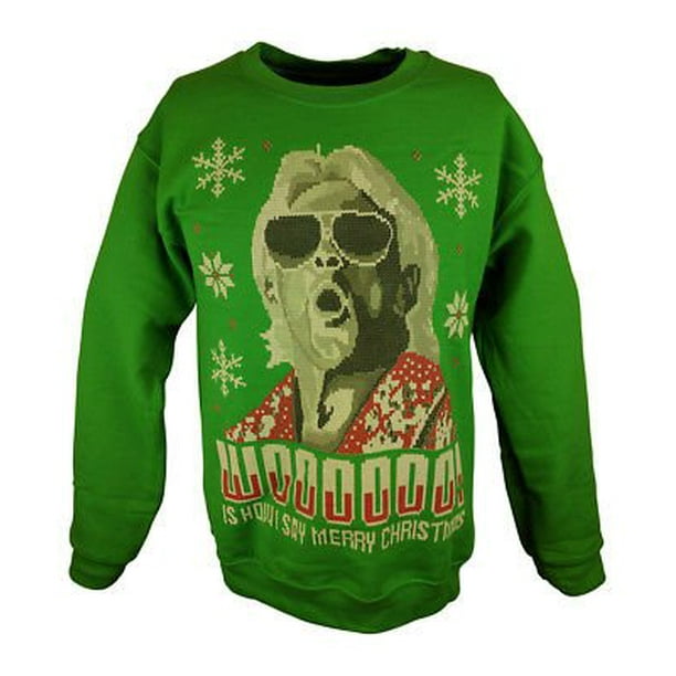 Ric Flair Green WWE Ugly Christmas Mens Sweater Sweatshirt 4XL