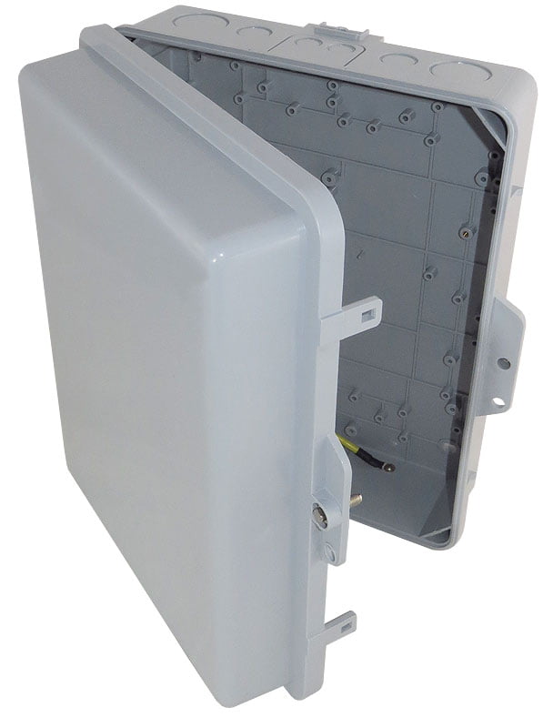Polycarbonate 12 x 8 x 4 Inside Space ABS Weatherproof Tamper Resistant NEMA Box with Aluminum Equipment Mounting Plate Altelix Tan NEMA Enclosure 