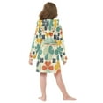 thumbnail image 7 of FORMRS Niños Bathrobe Unisex Hooded Robe Soft Plush Pajamas Sleepwear, Size 4-6T, Beige Clover Pattern, 7 of 7