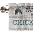 thumbnail image 5 of Kitchen Curtain Valance for Windows Kitchen and Bathroom Room Darkening Rod Pocket Window Treatment Valances,Farm Animal on Rustic Wooden Plank 1 Panel, 54 x 18 Inch, 5 of 5