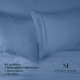 thumbnail image 3 of Sweet Home Collection Queen Sheet Sets, Classic 1800 Series Deep Pocket 4 Piece, Luxury Soft Microfiber Bed Sheet Sets, Denim, 3 of 5