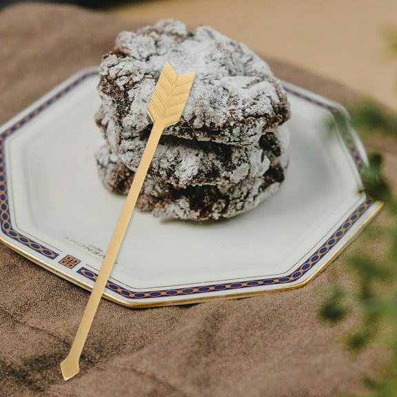 WHAMVOX Reusable Stainless Steel Coffee Stir Sticks for Beverage and Cocktail Stirring Golden Color Versatile Design 5pcs