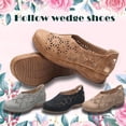 thumbnail image 2 of EIMELI Simili Cuir Élastique Confortable Glissement sur les Femmes Creux Bout Rond Talon Plat Chaussures Plates Plate-Forme Anti-Dérapant, 2 of 11