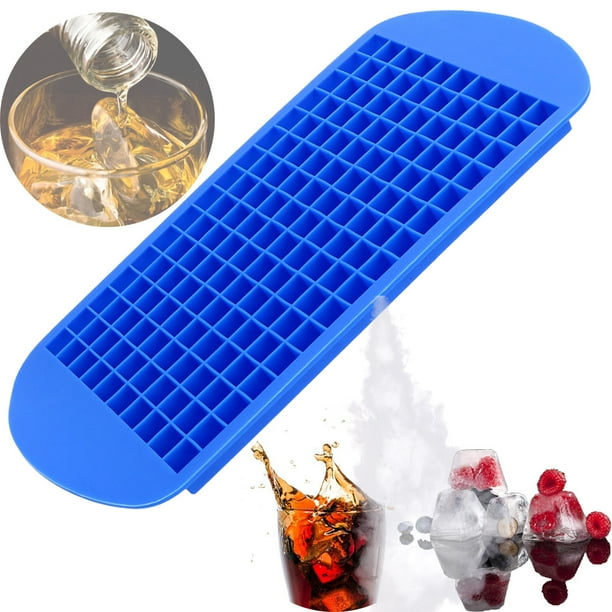 Silicone Mini Ice Cube Trays , 160 Small Ice Cube Molds Easy Release Crushed Ice Cube for