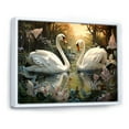 thumbnail image 2 of Designart "The Eternal Love Of Swans II" Animals Swans Floater Framed Canvas Prints, 2 of 5