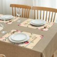 thumbnail image 3 of Pioneer Flower Floral Print Pattern Summer Placemats Table Placemats Set Of 4-Linen Kitchen Washable Placemats Table Mats 12x18 Inch Non-Slip Heat Resistant, 3 of 6