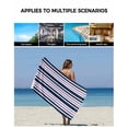thumbnail image 5 of Navy Blue Purple Striped Towel Set of 3, Soft Microfiber Bath Towels, Hand Towel, Washcloths, Gradient Horizontal Lines Quick-Dry Absorbent Towels for Bathroom Kitchen Hotel Beach Gym Spa, 5 of 7