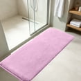 thumbnail image 5 of SLYNSHome Extra Large Bath Mat,Pink Soft Shaggy Runner Rug,Coral Fleece Non Slip Absorbent Machine Washable Floor Carpet for Bedroom Bathroom Home Decoration, 5 of 8