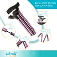 thumbnail image 6 of Stander Wonder Cane, Foldable Walking Cane for Stability, Collapsible Free-Standing Walking Stick with Adjustable Handle, Lightweight Quad Cane for Men, Women, Seniors and Elderly, Regal Rose, 6 of 6