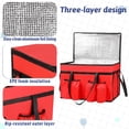 thumbnail image 6 of 3XL Insulated Food Delivery Bag with 4 Cup Holder - 23x15x14in Large Warm/Cooler Bag for Pizza, Beverages, Grocery & Takeout - Zippered Top, Leakproof Design for Catering & Food Transport, 6 of 8