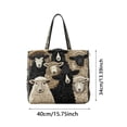 thumbnail image 3 of Women's Quilted Tote Bag 3D Sheep Vintage Hobo Eye-Catching Lightweight Soft Shoulder Bag for Everyday Use 15.7x13.4 Inch, 3 of 4