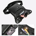 thumbnail image 6 of Men\'s Leather Leg Pouch Bag Motorcycle Waist Pack Outdoors Carrying Pouch Black, 6 of 7