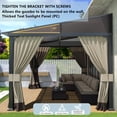 thumbnail image 6 of ALAULM 10' x 12' Hard Top Lean to Gazebo, Wall Mount Heavy Outdoor Gazebo with Curtains and Netting(Gray), 6 of 12