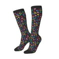 thumbnail image 2 of Daiia Sports Socks Colorful Excavator Printed Novelty Crew Socks for Men Women Knee High Socks Cotton Socks Soft & Breathable Support Unisex Socks, 2 of 9