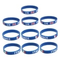 thumbnail image 3 of CTIRCHIU 10 Pcs Bracelets de Football avec Style Sportif pour Course Compétitive Ronde 2.55x2.55x0.47 Po, 3 of 6