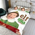thumbnail image 3 of Elfo Buddy Canta Conjunto de sábanas temático, trío de piezas, cómodo y amigable con la piel, diseño único, regalo de decoración para el hogar para familiares, amigos y fans,140cm *210cm, 3 of 6