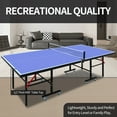 thumbnail image 6 of 8ft Mid-Size Table Tennis Table Foldable & Portable Ping Pong Table Set for Indoor Games with Net, 2 Table Tennis Paddles and 3 Balls, 6 of 13