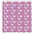 thumbnail image 3 of Spring Shower Curtain, Colorful Flower Print with Various Silhouette Spring Petals Overlapping Each Other, Fabric Bathroom Set with Hooks, 69W X 84L Inches Extra Long, Multicolor, by Ambesonne, 3 of 3