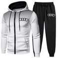 thumbnail image 3 of Conjunto de chándal de moda para hombre, sudadera con capucha y cremallera con estampado de lunares redondos, pantalones deportivos para correr, ropa de tendencia para otoño e invierno, 3 of 4