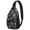 Spider Web and-1, variant on Sling Backpack,Spider Web and Skulls Halloween Pattern Sling Bag with Water Bottle Holder,Waterproof Sling Bag for Men/Women with Headphone Jack for Hiking,Travel