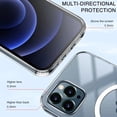 thumbnail image 2 of Magnetic Clear For Magsafe Case For iPhone 13 14 12 11 15 Pro Max Mini X XS XR 8 7 Plus Silicone Acrylic For Magsafe Cases Cover, 2 of 3
