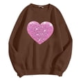 thumbnail image 4 of Mode Femme Décontractée Couleur Unie Ample Manches Longues Imprimé Lettre Col Rond Chandail à Capuchon 2t Fermeture à Glissière Chandail à Capuchon Fille Chandail à Capuchon Deux Pièces Robe Chandail Français Doublée Veste Femme Décontractée Chaude Hauts Femme, 4 of 4