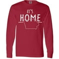 thumbnail image 3 of Inktastic It's Home- State of Iowa Outline Distressed Text Long Sleeve T-Shirt, 3 of 5