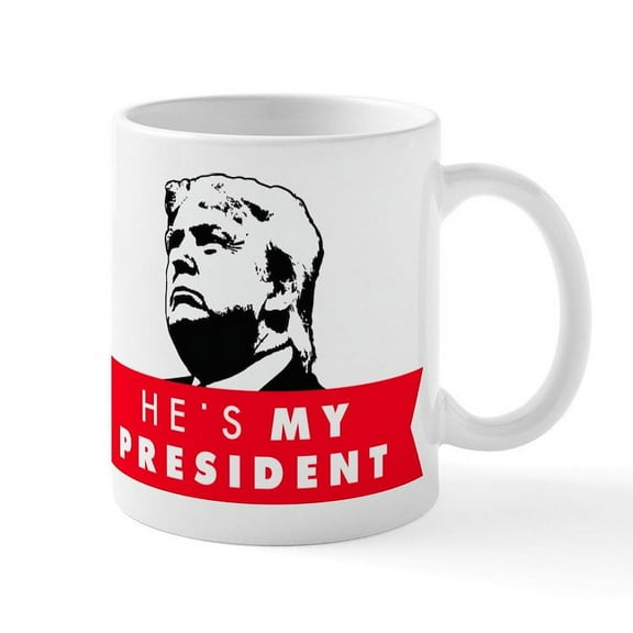 CafePress - He's My President Mug - 11 oz Ceramic Mug - Novelty Coffee Tea Cup
