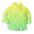 thumbnail image 2 of AINIYS Kids Gradient Color Shacket Jacket Children Fashion Clothes Casual Loose School Uniform 5 Years Girls Button Down Vintage Fall and Spring Shirts Collared Blouse Tops for Boys Long Sleeve, 2 of 7