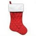 thumbnail image 2 of Northlight 20" Traditional Red Quilted Velveteen Christmas Stocking with White Faux Fur Cuff, 2 of 2