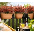 thumbnail image 5 of 8 Bundles Artificial Outdoor Flowers Ferns Plants for Outdoors Faux Plastic Flowers Greenery Shrubs Plants Indoor Outside Hanging Planter Kitchen Home Wedding Office Garden Decor(Purple), 5 of 5