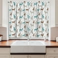 thumbnail image 2 of Ambesonne Deer Kitchen Curtains, Old Text Animals Christmas, 55"x39", Turquoise Brown Beige, 2 of 3