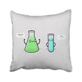 thumbnail image 1 of RYLABLUE Cute Science Humor Cartoon Test Tube Blue And Green Print Decorative Pillowcases With Hidden Zipper Decor Cushion Covers Two Sides 18x18 inches, 1 of 1