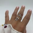 thumbnail image 4 of SS DESIGNS Silver Adjustable Snake Animal Ring-Gift For Her-Thumb Thick Open Band Ring, 4 of 9