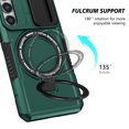 thumbnail image 2 of for Samsung Galaxy S23 Plus Case with Camera Sliding Cover, [Compatible with MagSafe] with Magnetic Ring Kickstand, Military Grade Heavy Duty Protection Phone Case for Galaxy S23 Plus, Darkgreen, 2 of 10