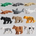 thumbnail image 1 of Amyove Animal Building Block Figures Mini Leopard Crocodile Shark Model Ornament Children Educational Toys For Kids, 1 of 8